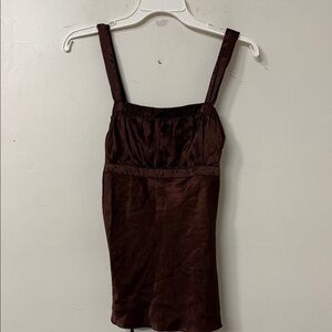 Self Esteem Brown Tank Top Y2K vintage